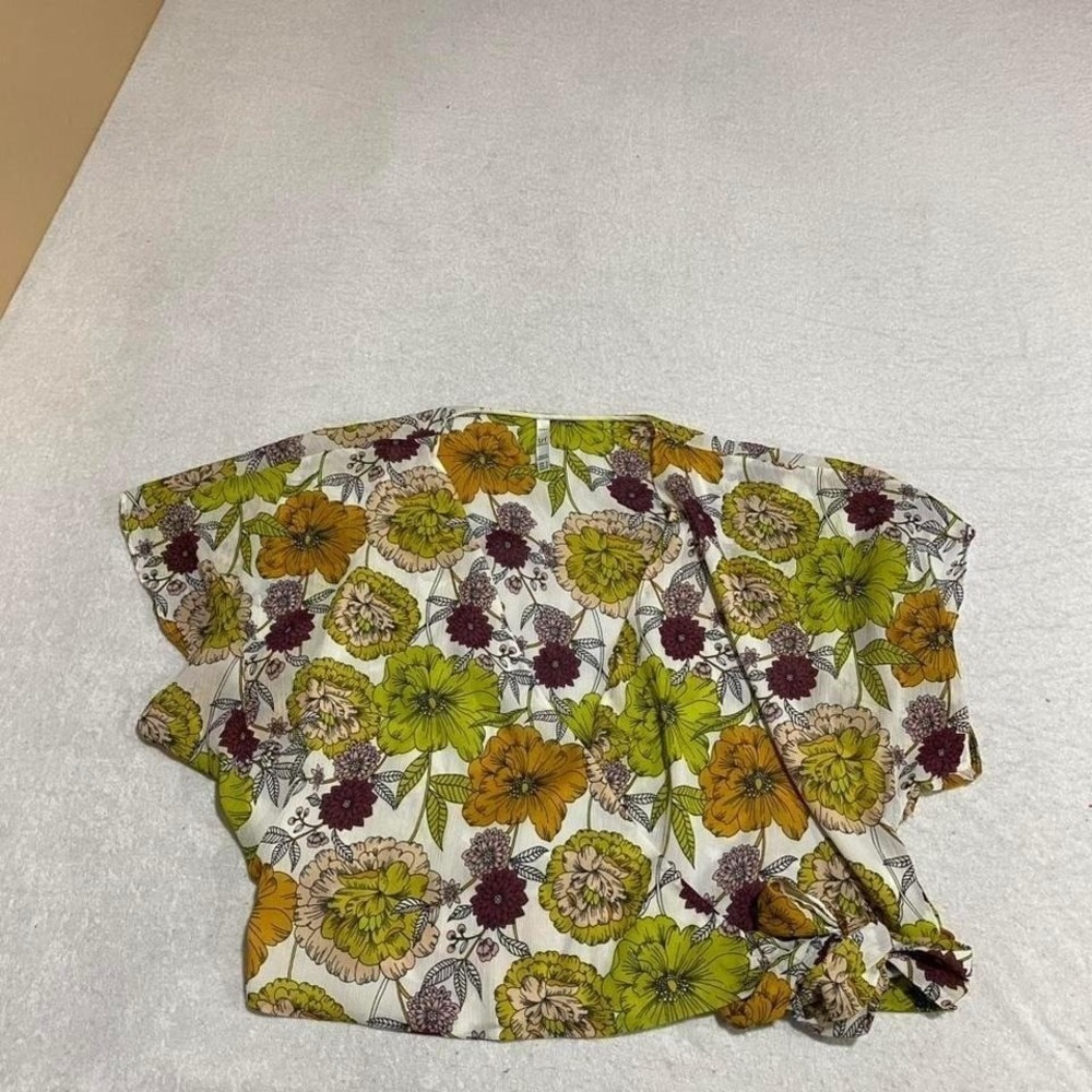 Zara multicoloured floral crop top Size M. SKU568#floral #croptop
